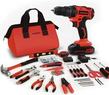 COMOWARE Home Tool Kit with 20V Cordless Power Drill, 171PCS Household Repairing