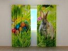 Easter Rabbit & Easter Eggs Curtain & Blind for Bedroom - Custom Size, Perfect F