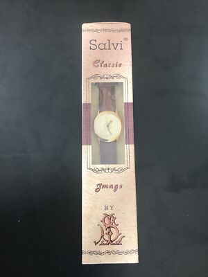 Salvi Working Mens Classic Image 18 Karat Gold Plated Watch NEW IN
