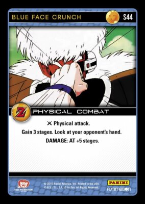 DBZ Dragon Ball Z TCG Panini Awakening S44 Blue Face Crunch