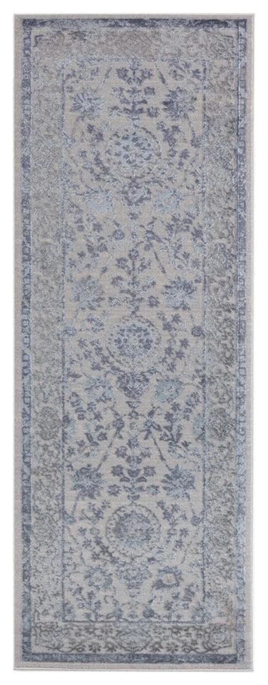United Weavers Blue Petals Bulbs Vines Contemporary Area Rug Bordered 2601 10260 - Image 4 of 4