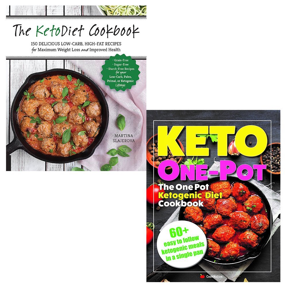 One Pot Ketogenic Diet Cookbook KetoDiet Low-Carb 2 Books Collection Set NEW