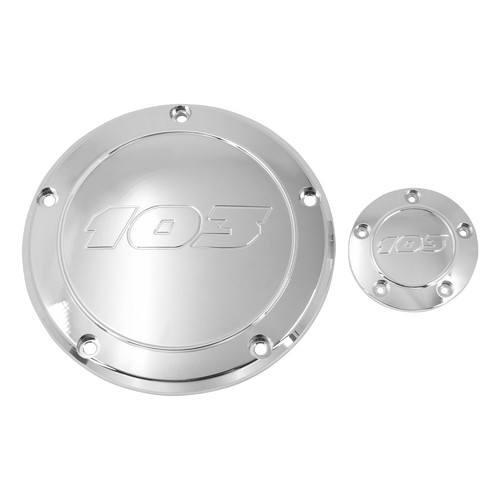 Chrome 103 Derby Cover & Timer Cover For Harley Touring Road Electra Glide 99-15 - Picture 8 of 17