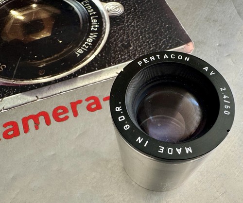 Rare! Pentacon AV 2.4/60Mm Projection Lens With Metal Mount - Rare!