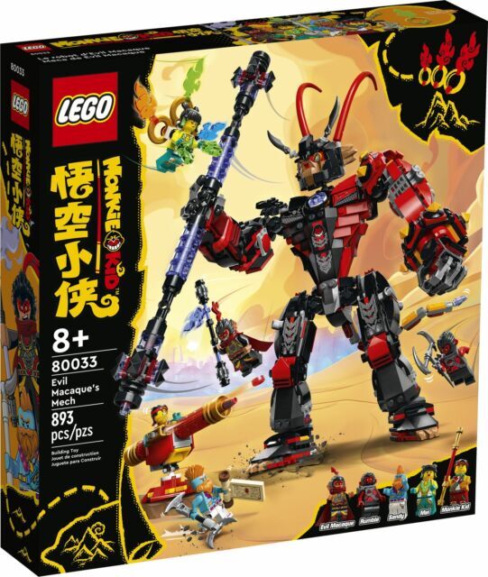Lego 80033 Monkie Kid Evil Macaque's Mech New Sealed In Hand Ships