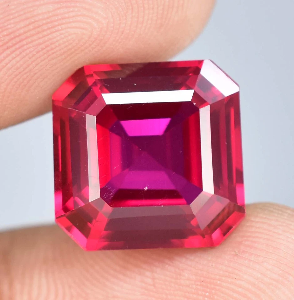 11x11 MM Natural Mozambique Blood Red Ruby Square Loose Gemstone GIT Certified - Image 4 of 4