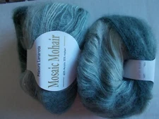 Filatura Lanarota Mosaic Mohair yarn, grays, lot of 2 (215 yds each)