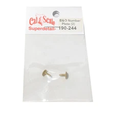 NEW Cal Scale 190-244 Steam Loco Smokebox Front Number Plates (2) HO Scale