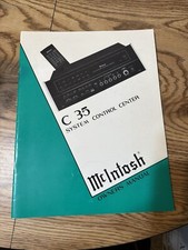 McIntosh C35 System Control Center Preamp Owners Manual ORIGINAL