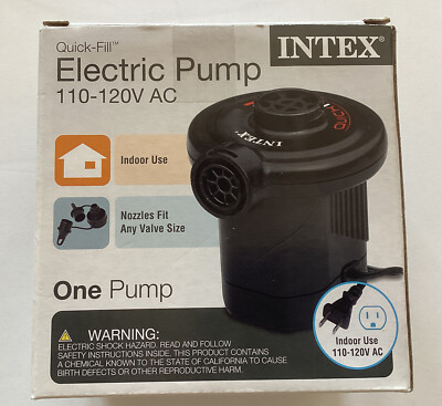 Intex 66619E Portable Quick-Fill Electric Air Pump w/ Box Free Shipping! 