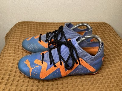 PUMA FUTURE Match FG/AG Youth Sz 5 Blue White Ultra Orange Soccer Cleats
