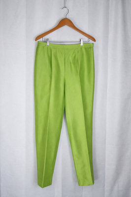 Silkland Lime Green 100% Silk Dress Pants Womens Size 14 Vintage Slacks | eBay Silkland Lime Green 100% Silk Dress Pants Womens Size 14 Vintage Slacks | eBay