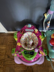 Safety 1st BC1 Baby Activity Center Stationary Seat Toy Tray Pink Green Purple