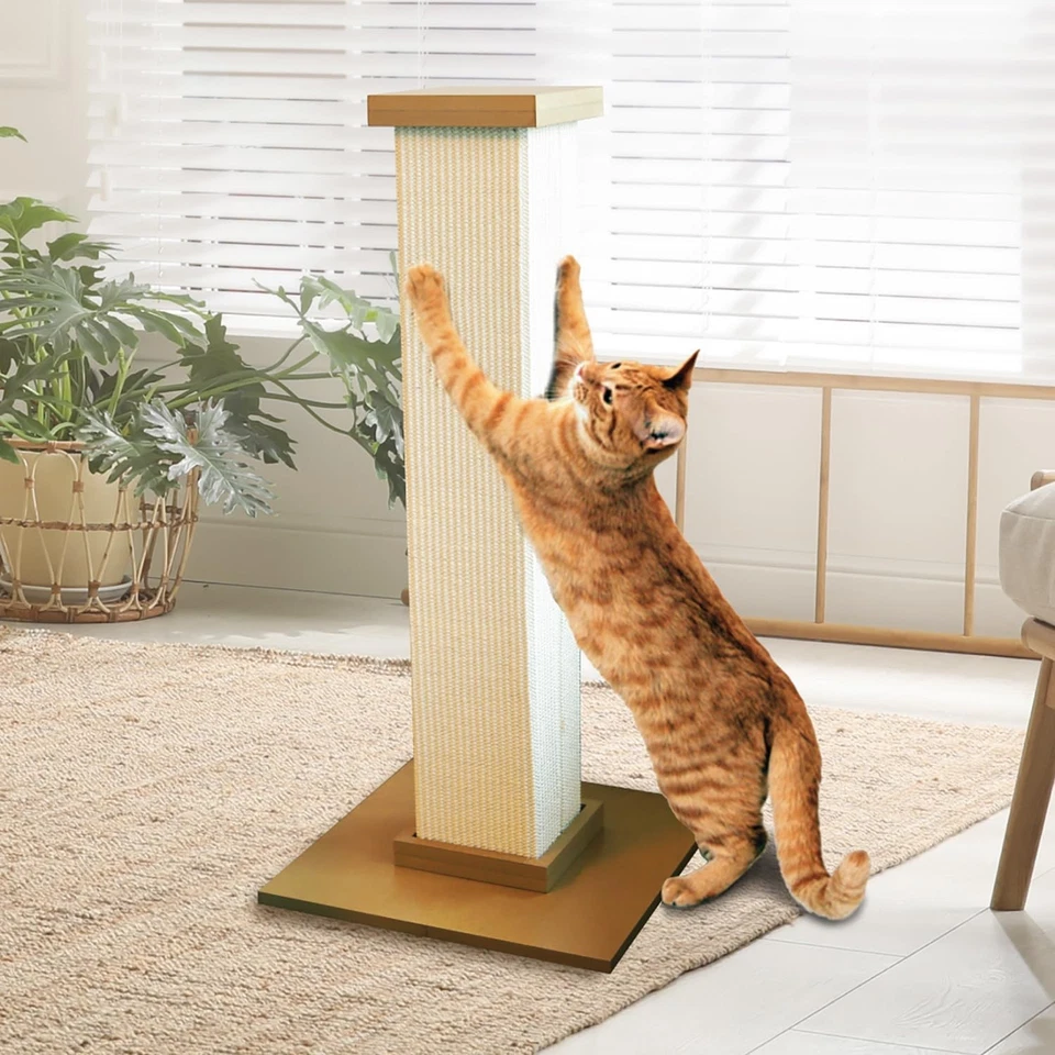 SmartCat Ultimate Scratching Post – Beige, Large 32 Inch 16? x 16?, Brown - Image 4 of 4