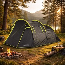 Campingzelt Familienzelt 4-5 Pers Gruppenzelt Tunnelzelt Wasserdicht Wetterfest