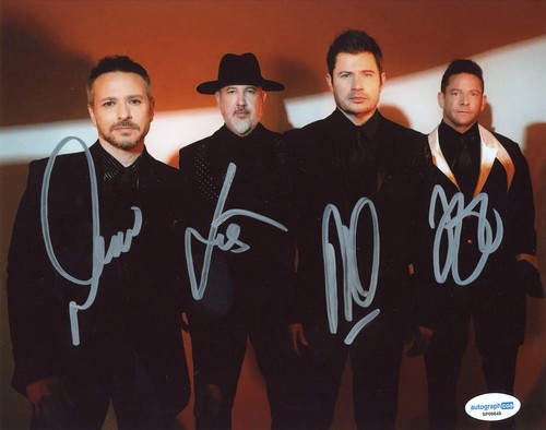 98 Degrees NICK LACHEY DREW LACHEY JEFF JUSTIN Signed Autographed PHOTO ACOA
