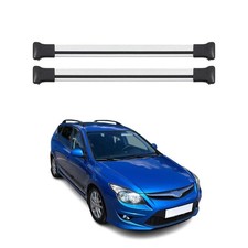 Dachträger Grundtäger für Hyundai i30 2007-2012 75kg Aluminium Silber 2 tlg