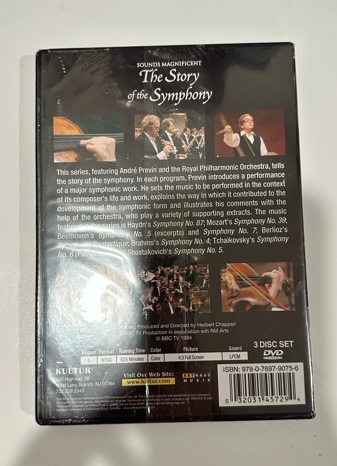 Sounds Magnificent Story of the Symphony Andre Previn DVD 3 Disc Set Kultur(New) - Image 3 of 3