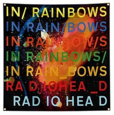 RADIOHEAD 4' X 4' BANNER FLAG IN RAINBOWS