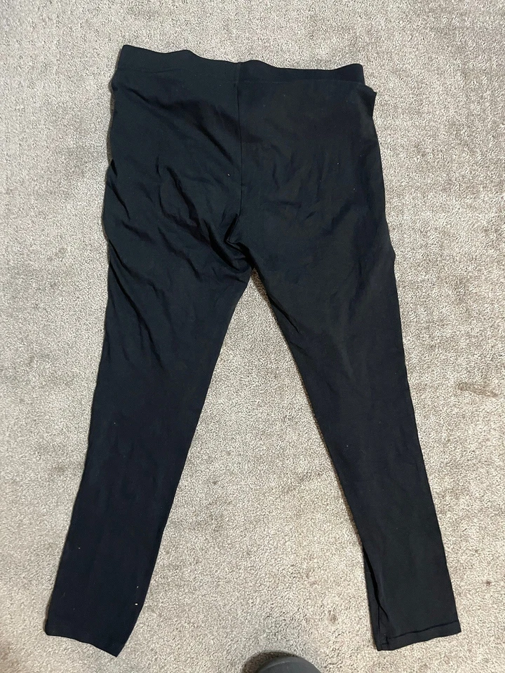 Hollister Leggings Pants Size Large Black Womens Solid - Image 3 of 4