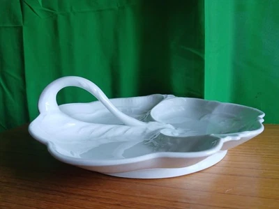 Porcelaine Limoges Plat à 3 compartiments (diam 26 cm) - Photo 1/4
