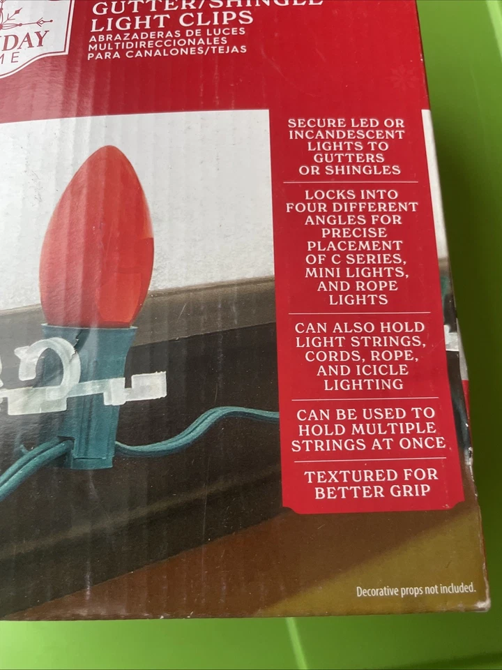 Advanced Multi-Directional Gutter/Shingle Light Clips, 50 Count, by Holiday Time - Image 3 of 4