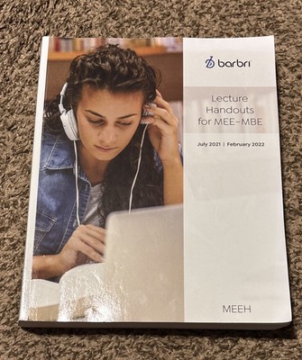 2021 - 2022 Barbri UBE Bar Exam Review Lecture Handouts for MEE MBE