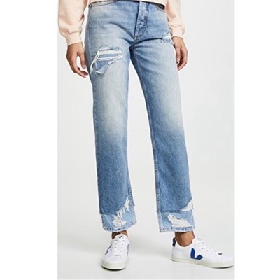 Boyish by Her Tommy High Rise Straight Leg Distressed Jeans Repulsion Wash 25