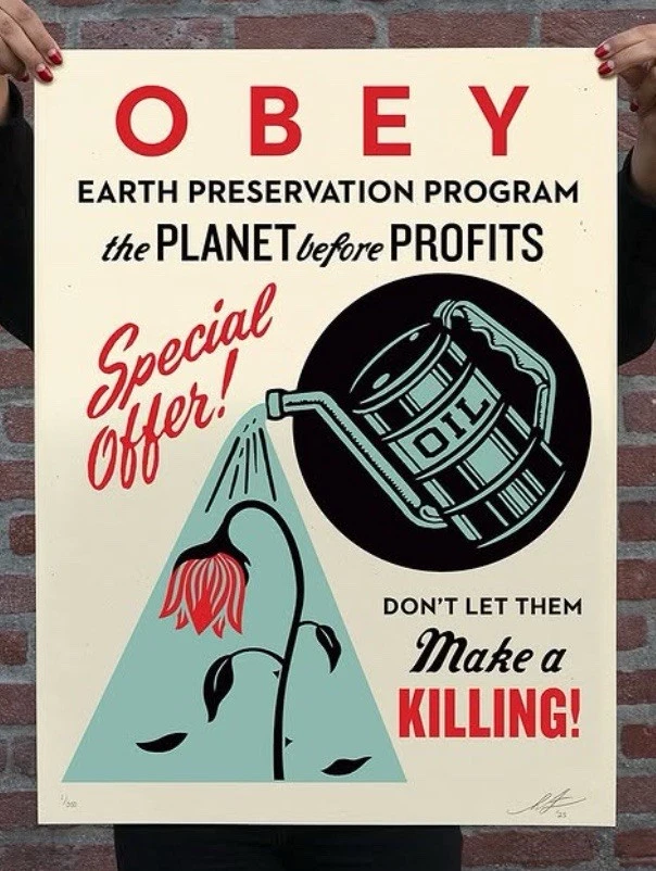 Impresión de preservación de la Tierra Obey Giant Shepard Fairey AE/550 Foto 2 de 2