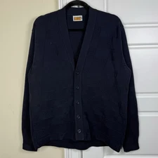 VTG USPS Eagle Logo Cardigan Adult Large All Over Repeating Logo Sweater 90s