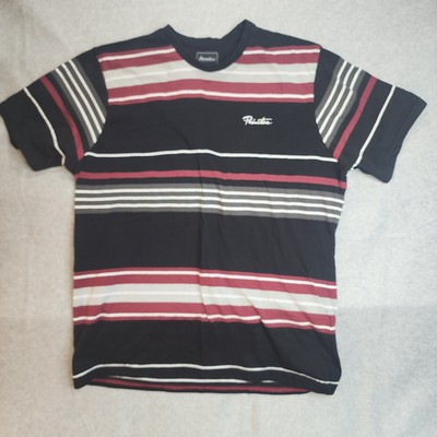 PRIMITIVE APPAREL CLASSIC  EMBROIDERED   HORIZONTAL STRIPED NERD TEE