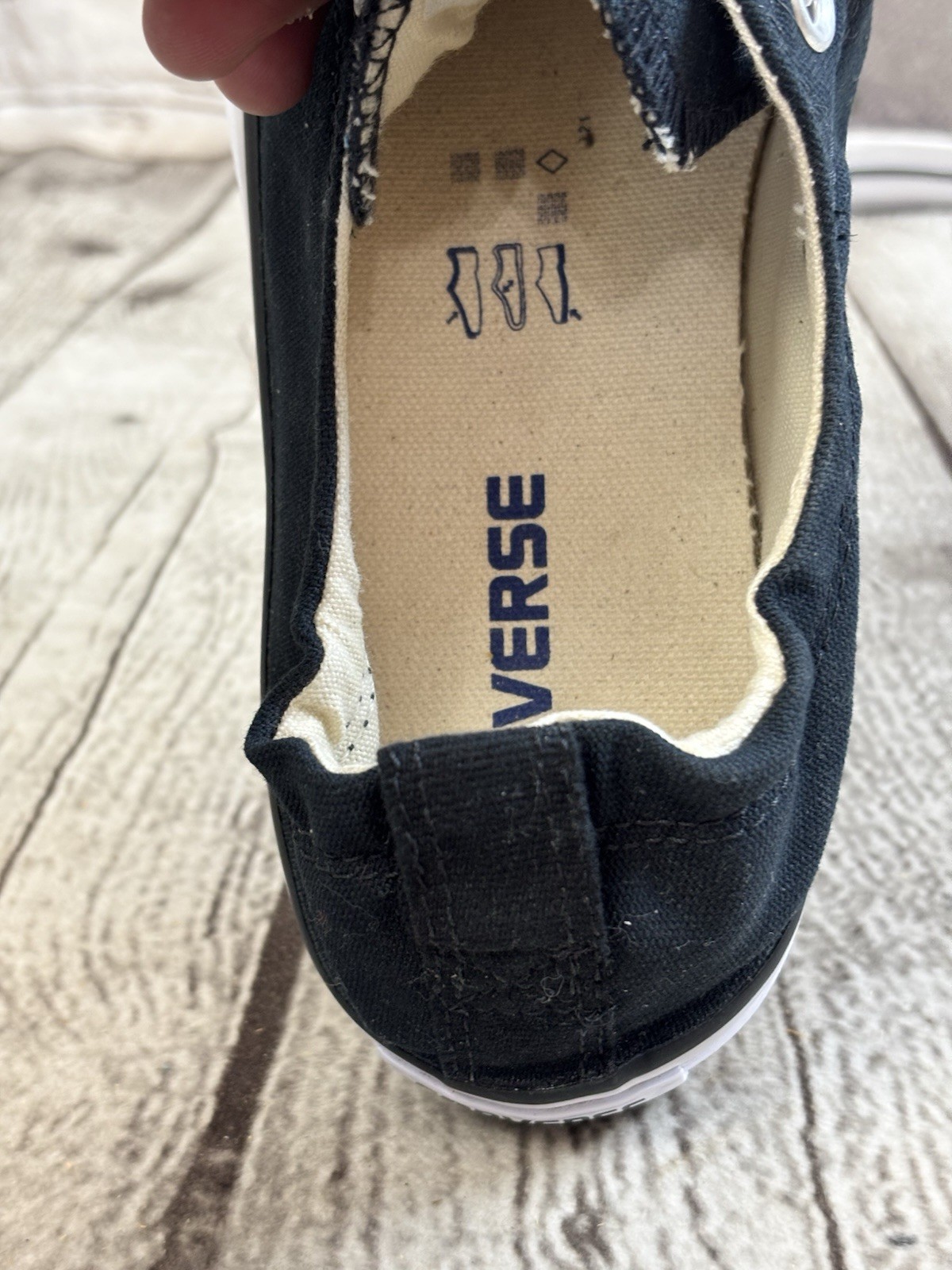 Converse All Star Low Top Black White Women’s Size 7 Shoes thumbnail 10