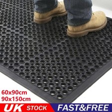 Large Rubber Door Mat Heavy Duty Ring Matting Entrance Safety Workplace Outdoor