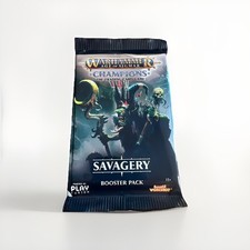 WARHAMMER - AGE OF SIGMAR - CHAMPIONS - SAVAGERY,  UNOPENED BOOSTER PACK