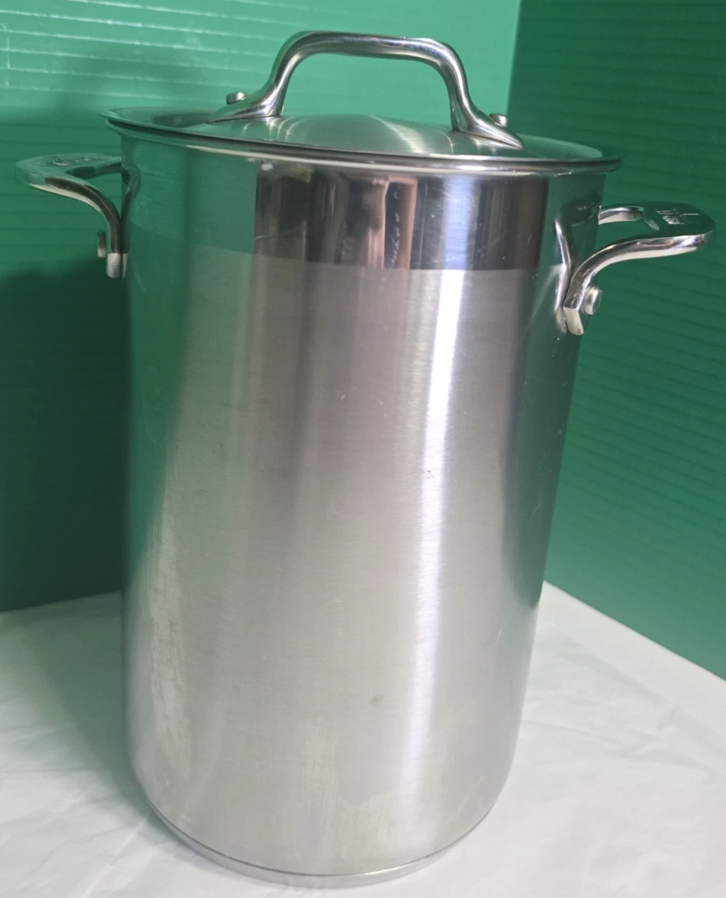 All-Clad Stainless Steel Asparagus Steamer Pot with Insert/Lid USA 8.75" 3.3 Qt.