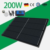 Schwarz 200W 12V Monokristallin Solarpanel Solarmodul Photovoltaik Wohnmobil
