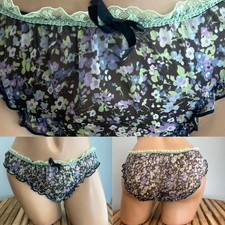 VINTAGE by VICTORIAS SECRET CHIFFON BIKINI PANTIES sz M