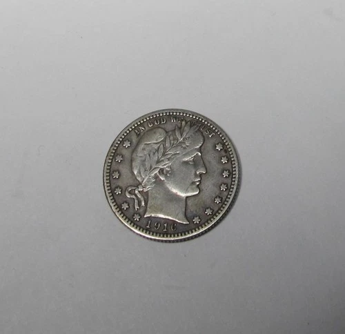 1916 U.S. Quarter Dollar * Barber * High Grade * Nicely Toned * No Reserve