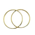 Vintage Bronze Milor Italy Polished Yellow Gold Plate Stacking Bangles Set Of 2