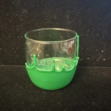 Makers Mark Bourbon Green Wax Dipped Whiskey  Glasses