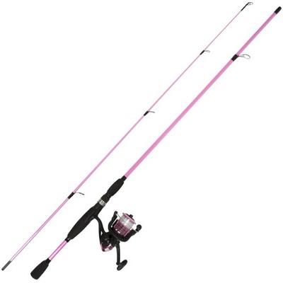 okuma calynn pink spinning rod and reel combo Fin Chaser "X Series Fishing (Pink)  Summits Outdoor spooled with monofilament line Fin Chaser 8 and larger feature double foot guide construction All Fin Chaser rods feature 2 6 ft. Pink ML Fin