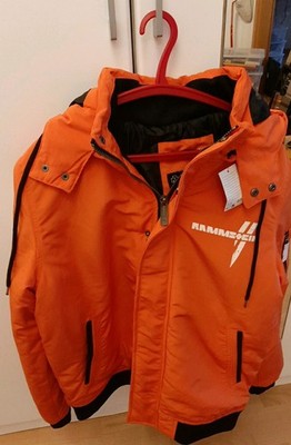 Rammstein Jacke Schwarz Orange Gr. M Winterjacke