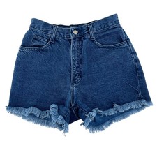 90s frayed dark denim short shorts 1990s vintage