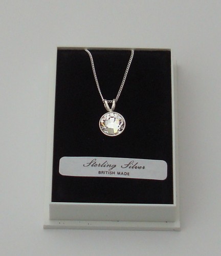 925 STERLINGSILBER SWAROVSKI KRISTALL-ELEMENTE GEBURTSSTEIN ANHÄNGER & HALSKETTE - Bild 10 von 52