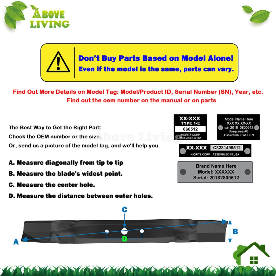 2X XHT Blade For Exmark 36" 32-8.5B-5 M36-12.5K-5 M36-12.5KO-5 M3613KA M3613KC — 第 2/2 张图片