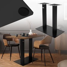 Cadre de table double acier noir pieds de table 70x72 cm support pieds de table