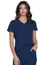 Scrubs Women's HeartSoul Break On Through HS710 V-Neck Top Navy NAYH XS-3XL NWT