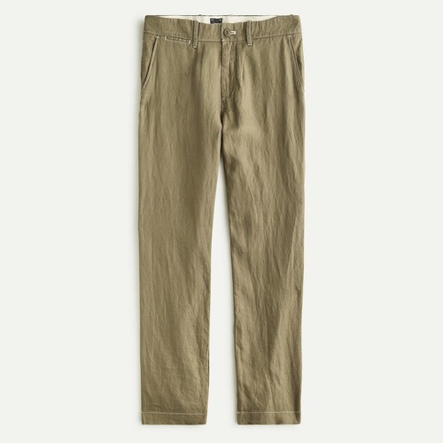 Pure Linen Mens Slim Straight Pants NEW 