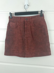 pocketed sz outfitters bdg snake urban skirt cotton womens pattern brown
