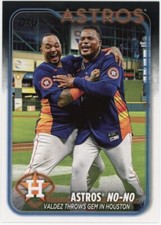 2024 Topps #329 Astros No-No: Valdez Throws Gem in Houston Baseball Card